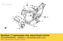 Ici, vous pouvez commander le col, r. Support moteur inférieur auprès de Honda , avec le numéro de pièce 50184MM9000: