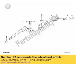 Ici, vous pouvez commander le guidon, droit auprès de BMW , avec le numéro de pièce 32717654916: