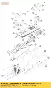 ktm 6900805523304B protection d'échappement cpl. orange - La partie au fond