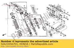 Ici, vous pouvez commander le tige comp., piston auprès de Honda , avec le numéro de pièce 52421KS6701: