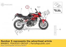 Aprilia 896865, Etiqueta 