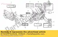 87565MY5G30ZB, Honda, etykieta, colo * typ6 * honda cb sport s  twin x cb500s 500 , Nowy