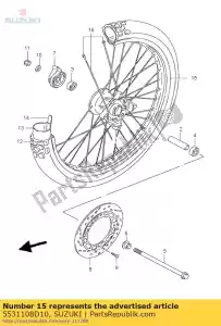 suzuki 5531108D10 cerchione, fr. ruota - Il fondo