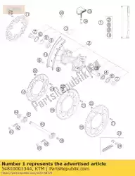 Aquí puede pedir rueda trasera 2,15x18 'excel 04 de KTM , con el número de pieza 54810001344: