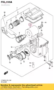 suzuki 1378007G00 filtro - Lado inferior