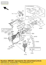 Here you can order the cover-seal,head zx1000jbf from Kawasaki, with part number 490160575: