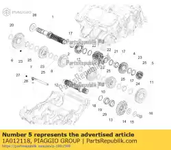 Tutaj możesz zamówić drugi bieg od Piaggio Group , z numerem części 1A012118: