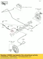 430600006, Kawasaki, 01 tubo-freno,rr,cnt kawasaki  400 2017 2018 2019 2020 2021, Nuovo