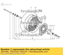 Aqui você pode pedir o roda dianteira completa em Piaggio Group , com o número da peça 58548R:
