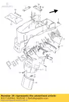 6317102FA0, Suzuki, couvercle, garde-boue rr suzuki tl 1000 1998 1999 2000 2001 2002, Nouveau