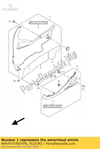 suzuki 9447014J00YPA cowling comp,un - Bottom side