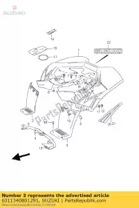 suzuki 6311340B01291 corpo, rr fender - Lado inferior