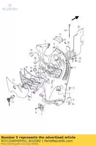 suzuki 9211220H00Y0J caixa, frente superior - Lado inferior