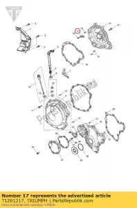 triumph T1261217 plate, wire retainer - Bottom side