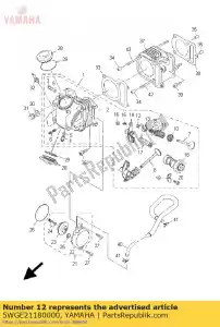 yamaha 5WGE21180000 chaveta, válvula - Lado inferior