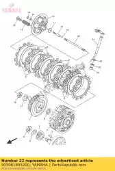 Qui puoi ordinare primavera, torsione da Yamaha , con numero parte 905081805200: