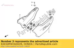 Here you can order the cover set, r. Side (wl) * from Honda, with part number 83650MW3600ZB: