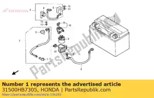 Honda 31500HB7305 batería ytx7a-bs - Lado inferior