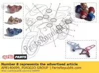 AP8140699, Piaggio Group, Anti.vib.weights. ergal rojo aprilia rsv sl falco tuono 1000, Nuevo