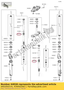 kawasaki 440260210 01 spring-front fork - Bottom side