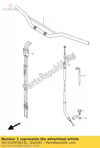 Suzuki 5611029F0013L guidão - Lado inferior