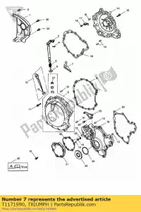 triumph T1171990 suporte, cabo de embreagem - Lado inferior