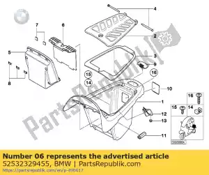 bmw 52532329455 cubierta, almacenamiento de partición - Lado inferior