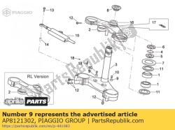 Aprilia AP8121302, Tuleja blokady kierownicy, OEM: Aprilia AP8121302