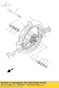 yamaha 4XV251680133 roda fundida, dianteira - Lado inferior