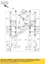 moer, met flens, 8 mm kx125-d1 van Kawasaki, met onderdeel nummer 920151485, bestel je hier online: