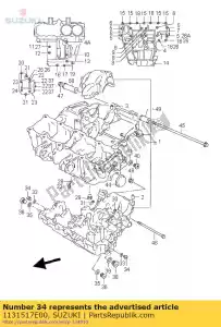 suzuki 1131517E00 plug, olie galler - Onderkant