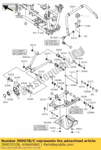 Kawasaki 390070338 arm-susp, rr, lwr, rh - Lado inferior