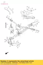 houder, handvat laag van Yamaha, met onderdeel nummer 37PF34420000, bestel je hier online: