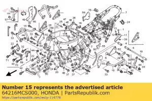 honda 64216MCS000 bewaker, l. motor - Onderkant