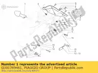 GU01769461, Piaggio Group, espejo retrovisor derecho lejos moto-guzzi v 1100 2001 2002 2003, Nuevo