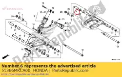 Here you can order the collar b, r. Pivot distance from Honda, with part number 51366MKCA00: