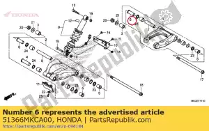 honda 51366MKCA00 collar b, r. pivot distance - Bottom side