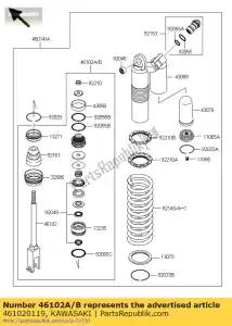 kawasaki 461020119 rod,piston kx250t8f - Bottom side