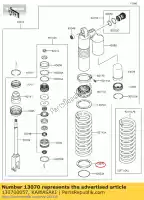 130700057, Kawasaki, guide, siège à ressort kx250t6f kawasaki  kx 250 450 2006 2007 2008 2009 2010 2011 2012 2013 2014 2015 2016 2017 2018 2019 2020 2021, Nouveau