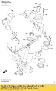 Suzuki 5145329F20 guía, cable - Lado inferior