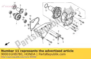 Honda 90001GHB780 bolt,flange,6x75 - Bottom side