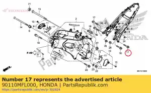 Honda 90110MFL000 bout, flens, 10x33.5 - Onderkant