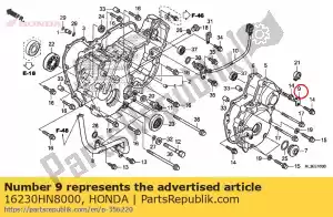 Honda 16230HN8000 plaat comp., kabel - Onderkant