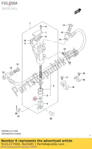 Suzuki 5121277500 nuez - Lado inferior