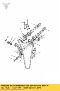 triumph T1130267 shim tappet 2.675mm - Bottom side