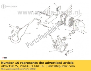 aprilia AP8219075 exaust pipe - Bottom side