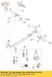 ktm 61307050020 serratura cilindro serratura sedile - Il fondo