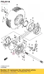 Suzuki 0910608161 perno, 8x20 - Lado inferior