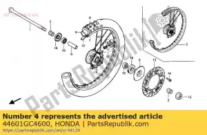 Honda 44601GC4600 cubo, fr, roda - Lado inferior