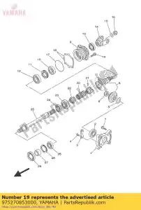 yamaha 975270853000 bolt, with washer - Bottom side